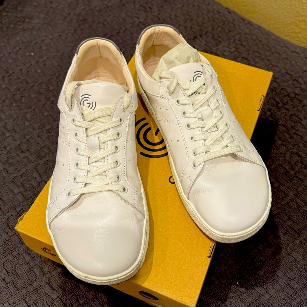 Groundies Universe-M white/grey leather sneakers 41eu/8us/7uk